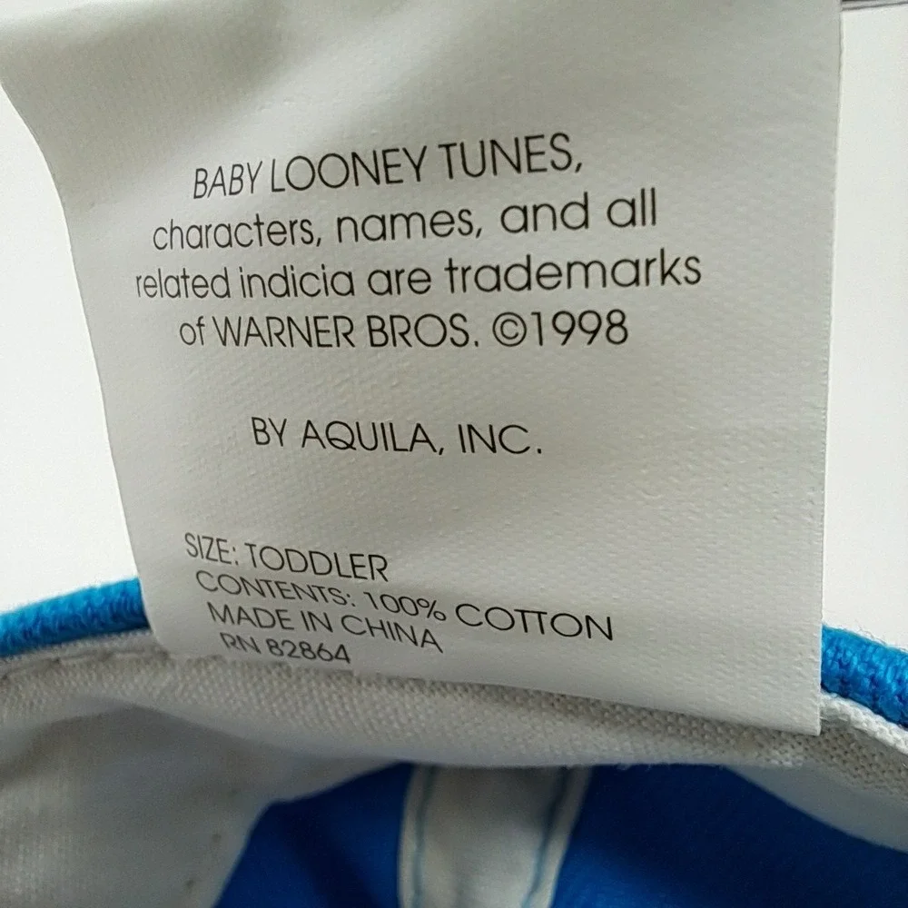 Vintage 1998 Baby Looney Tunes Tweety Bird Toddler Hat Cap Elastic Back NWT 90s